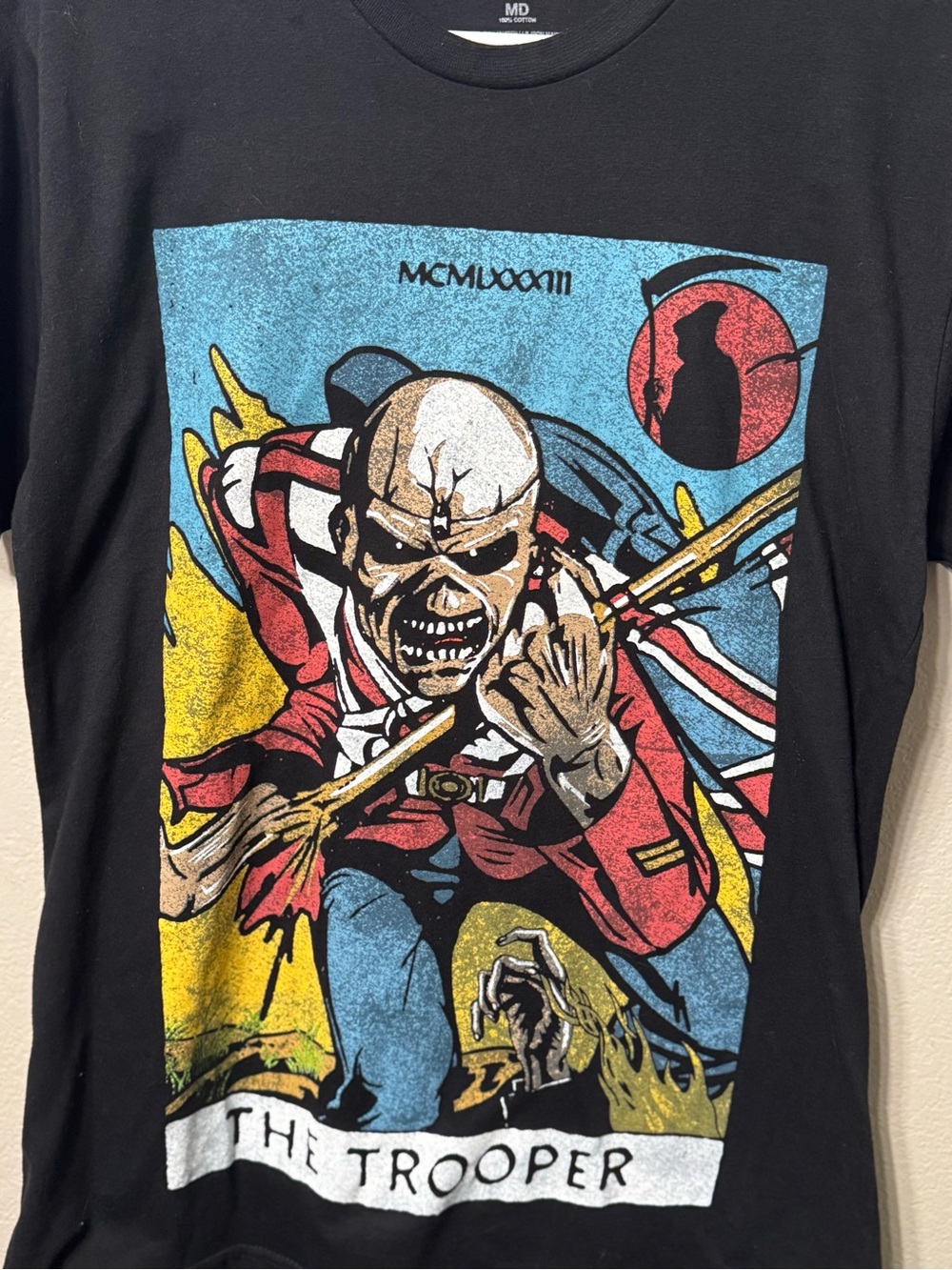 The Trooper Graphic T-Shirt - Black with Multicolor Print